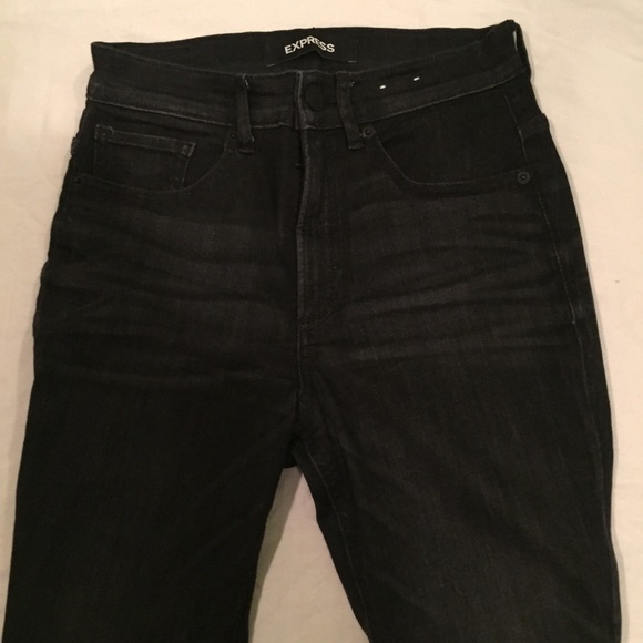 High Waist Denim Perfect Raw Hem Jean Leggings - Picture 6 of 8